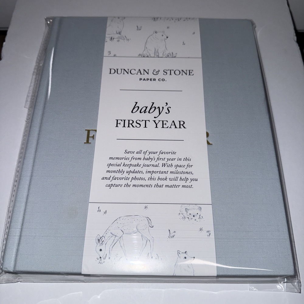 Baby First Year Book Heirloom Keepsake Baby Memory Book to Record Duncan & Stone